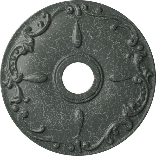 Ekena Millwork Kent Ceiling Medallion (Fits Canopies up to 5"), 18"OD x 3 1/2"ID x 1 1/4"P, Athenian Green Crackle CM18KEAGC - main